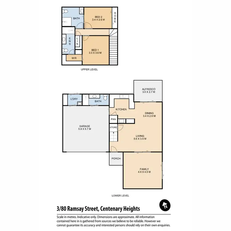 Floorplan of Homely townhouse listing, 3/80 Ramsay Street, Centenary Heights QLD 4350