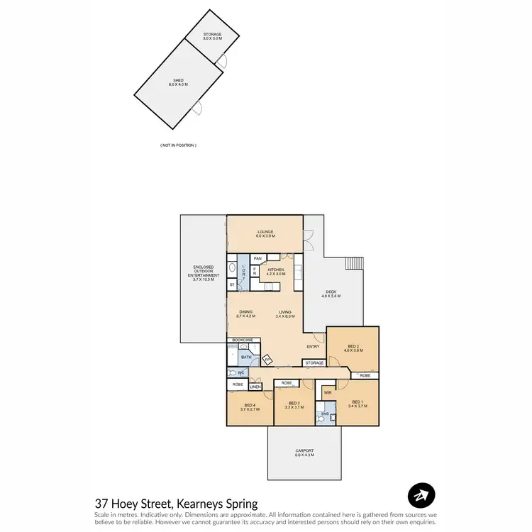 Floorplan of Homely house listing, 37 Hoey Street, Kearneys Spring QLD 4350