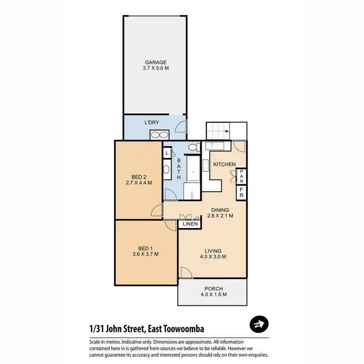 Floorplan of Homely unit listing, 1/31 John Street, East Toowoomba QLD 4350