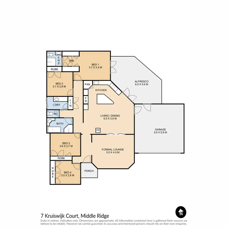 Floorplan of Homely house listing, 7 Kruiswijk Court, Middle Ridge QLD 4350