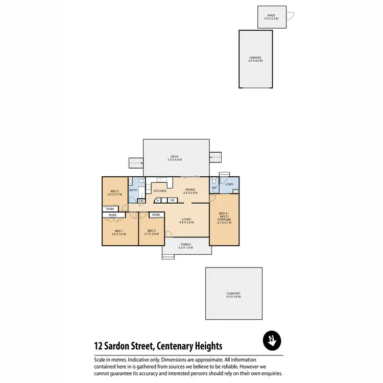 Floorplan of Homely house listing, 12 Sardon Street, Centenary Heights QLD 4350
