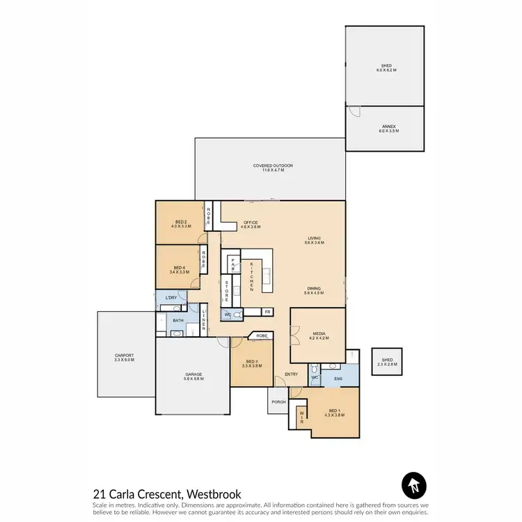 Floorplan of Homely house listing, 21 Carla Crescent, Westbrook QLD 4350