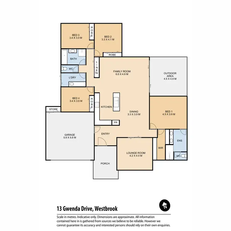 Floorplan of Homely house listing, 13 Gwenda Drive, Westbrook QLD 4350