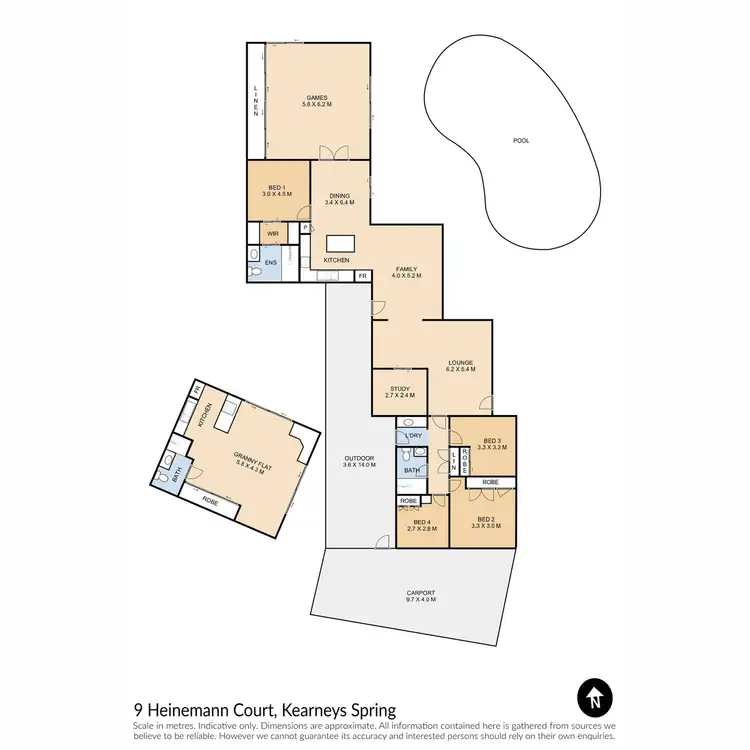 Floorplan of Homely house listing, 9 Heinemann Court, Kearneys Spring QLD 4350