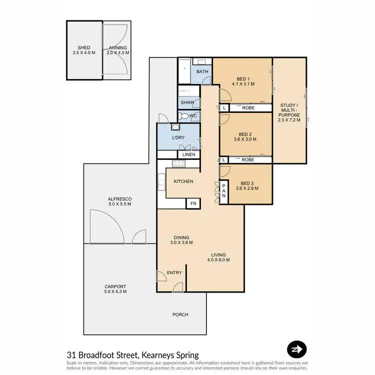 Floorplan of Homely house listing, 31 Broadfoot Street, Kearneys Spring QLD 4350