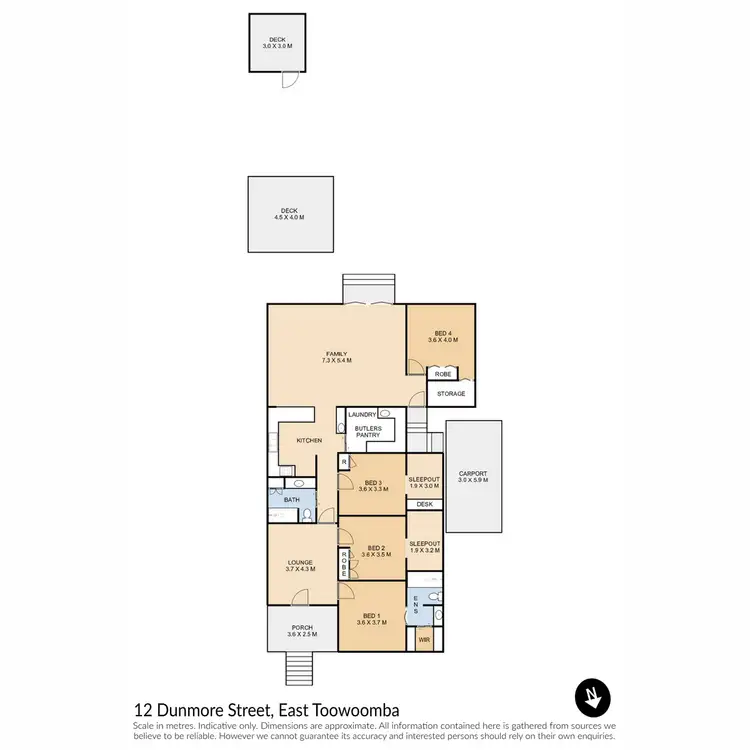 Floorplan of Homely house listing, 12 Dunmore Street, East Toowoomba QLD 4350