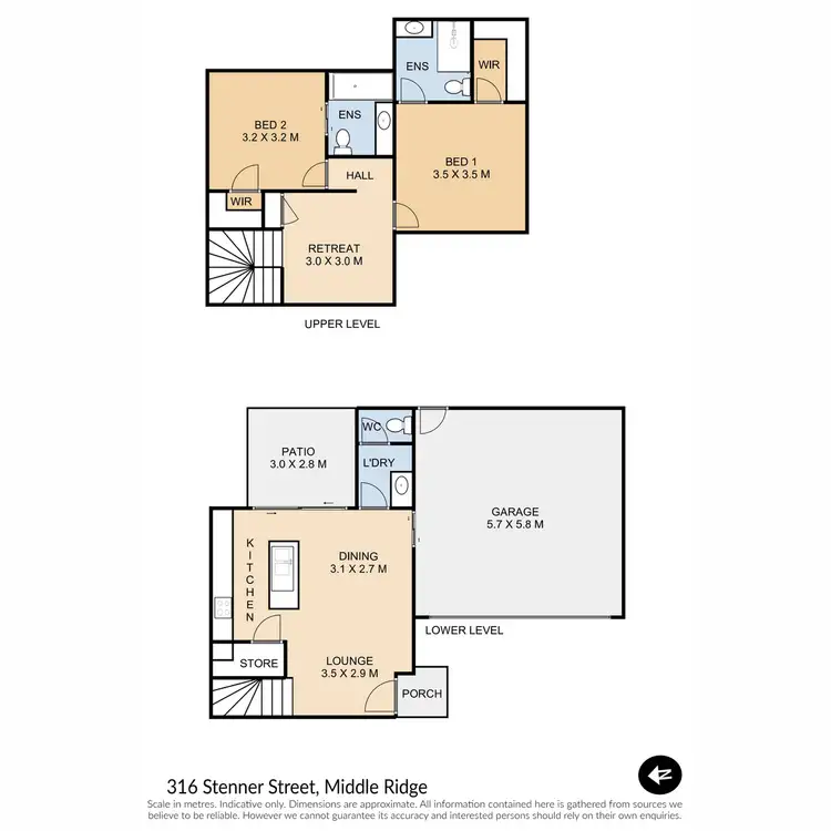 Floorplan of Homely townhouse listing, 7/316 Stenner Street, Middle Ridge QLD 4350