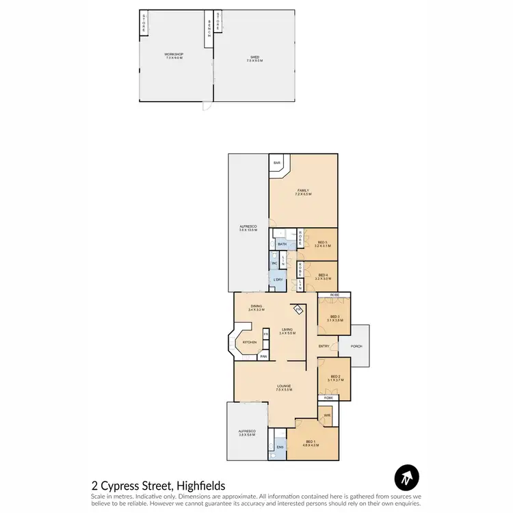 Floorplan of Homely house listing, 2 Cypress Street, Highfields QLD 4352