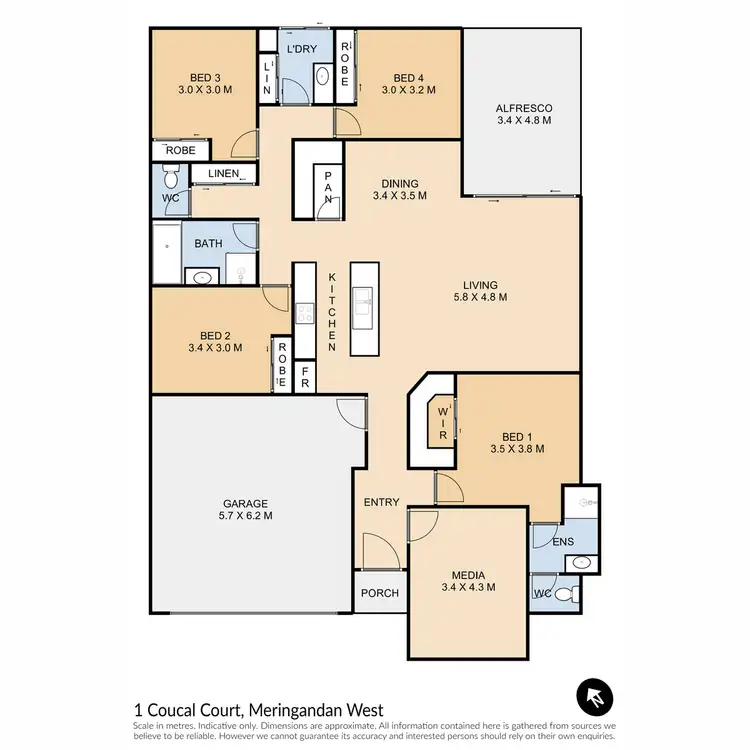 Floorplan of Homely house listing, 1 Coucal Court, Meringandan West QLD 4352