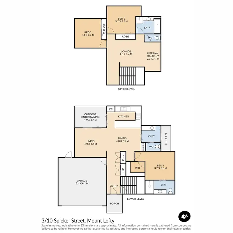 Floorplan of Homely townhouse listing, 3/10 Spieker Street, Mount Lofty QLD 4350