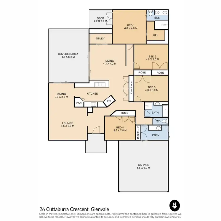 Floorplan of Homely house listing, 26 Cuttaburra Crescent, Glenvale QLD 4350