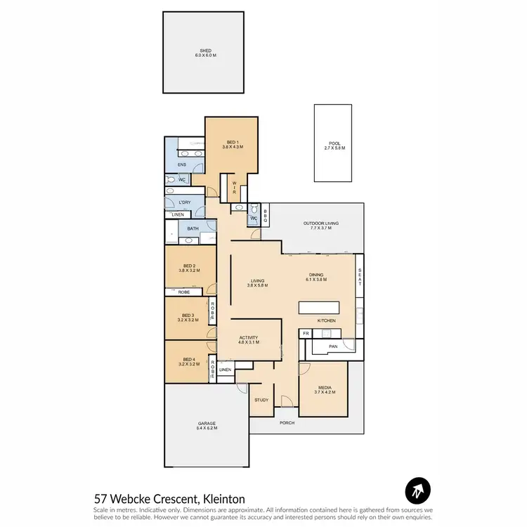 Floorplan of Homely house listing, 57 Webcke Crescent, Kleinton QLD 4352