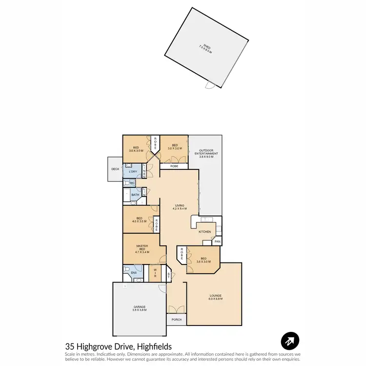 Floorplan of Homely house listing, 35 Highgrove Drive, Highfields QLD 4352