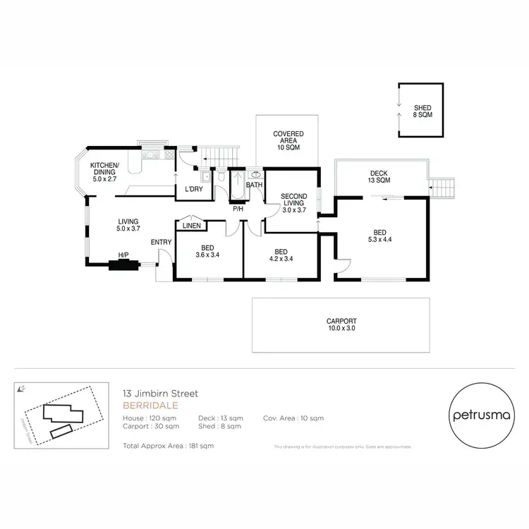 Floorplan of Homely house listing, 13 Jimbirn Street, Berriedale TAS 7011