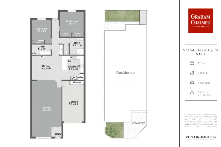 Floorplan of Homely unit listing, 5/134 Desailly Street, Sale VIC 3850