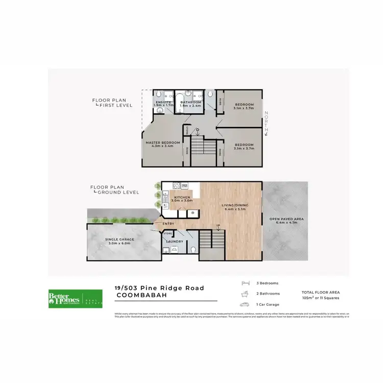Floorplan of Homely townhouse listing, 19/503 Pine Ridge Road, Biggera Waters QLD 4216