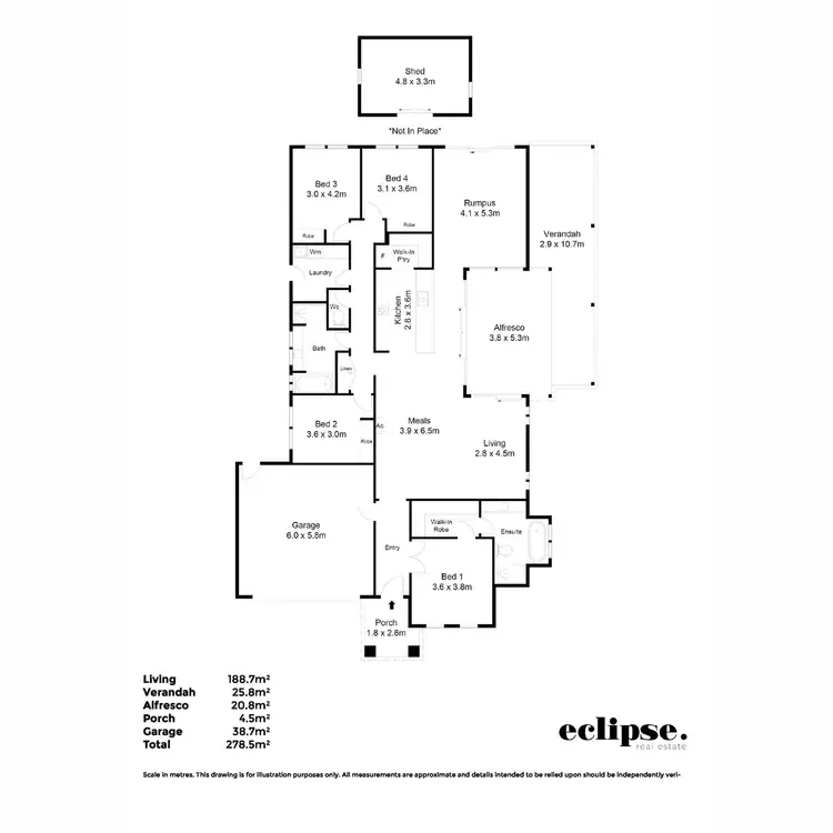 Floorplan of Homely house listing, 4 Manordale Court, Seaford Meadows SA 5169