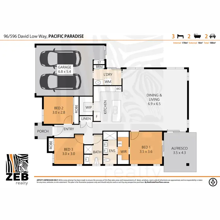 Floorplan of Homely house listing, 96/596 David Low Way, Pacific Paradise QLD 4564