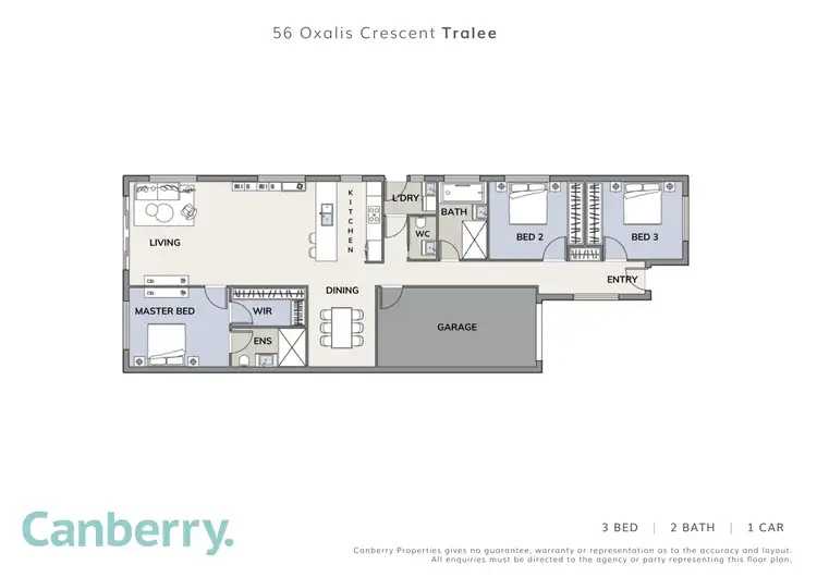 Floorplan of Homely house listing, 56 Oxalis Crescent, Tralee NSW 2620