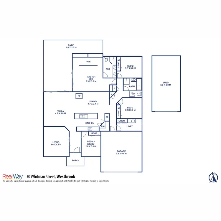 Floorplan of Homely house listing, 30 Whitman Street, Westbrook QLD 4350