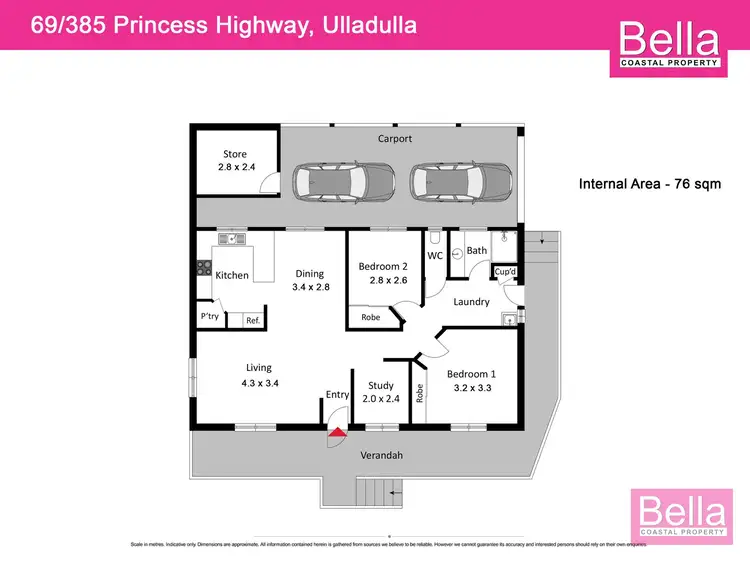 Floorplan of Homely retirement listing, 69/385 Princes Highway, Ulladulla NSW 2539