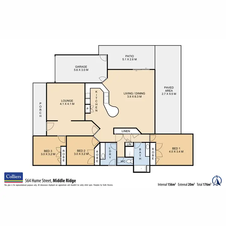 Floorplan of Homely house listing, 564 Hume Street, Middle Ridge QLD 4350
