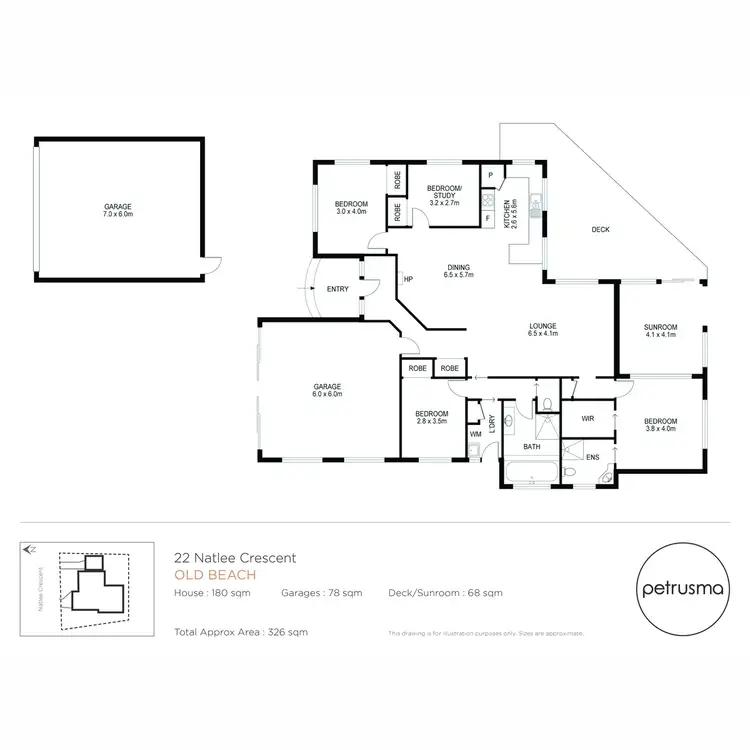 Floorplan of Homely house listing, 22 Natlee Crescent, Old Beach TAS 7017