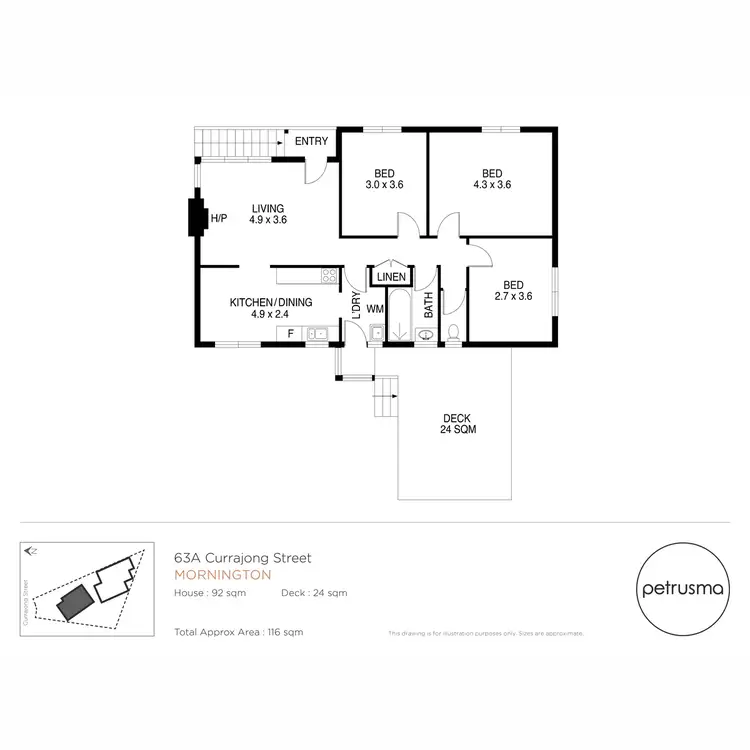 Floorplan of Homely unit listing, 63 Currajong Street, Mornington TAS 7018
