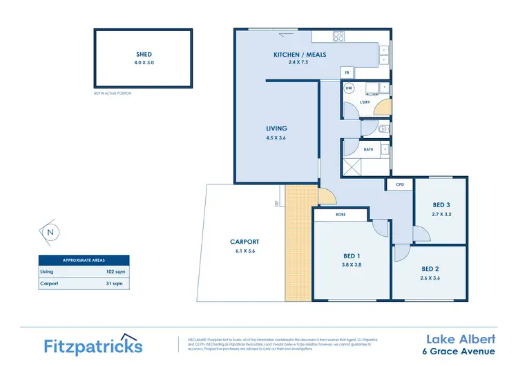 Floorplan of Homely house listing, 6 Grace Avenue, Lake Albert NSW 2650