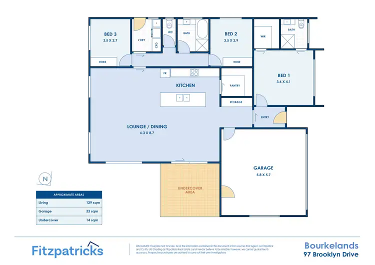 Floorplan of Homely house listing, 97 Brooklyn Drive, Bourkelands NSW 2650