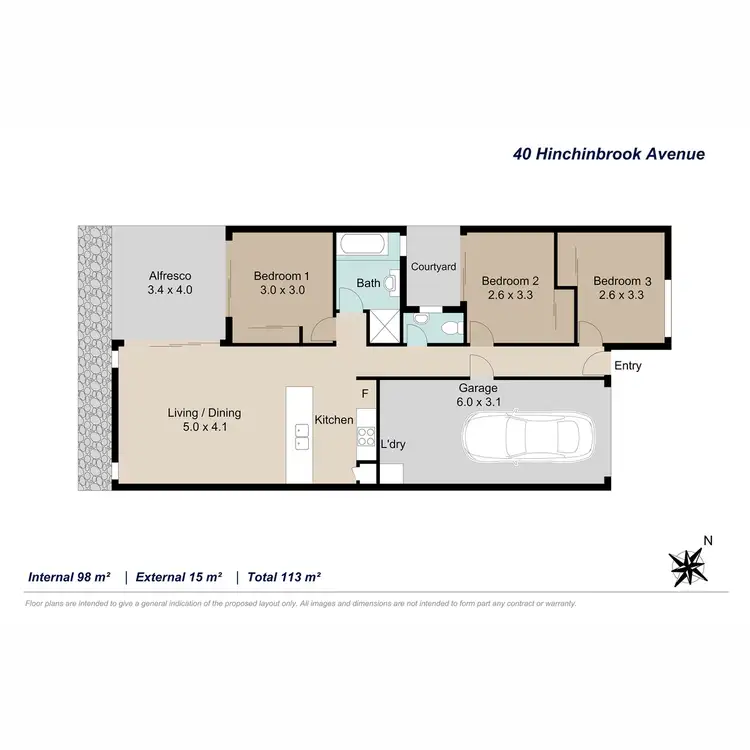 Floorplan of Homely villa listing, 40 Hinchinbrook Avenue, Fitzgibbon QLD 4018