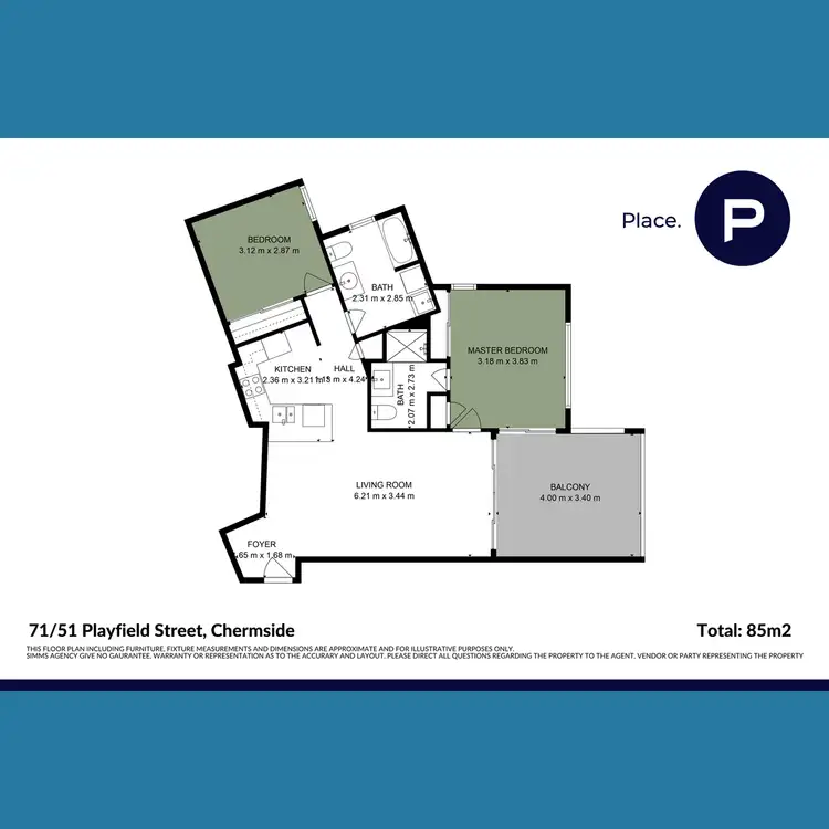 Floorplan of Homely apartment listing, 71/51 Playfield Street, Chermside QLD 4032