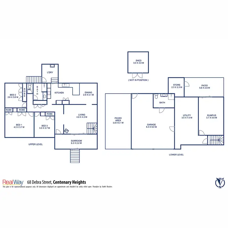 Floorplan of Homely house listing, 68 Debra Street, Centenary Heights QLD 4350