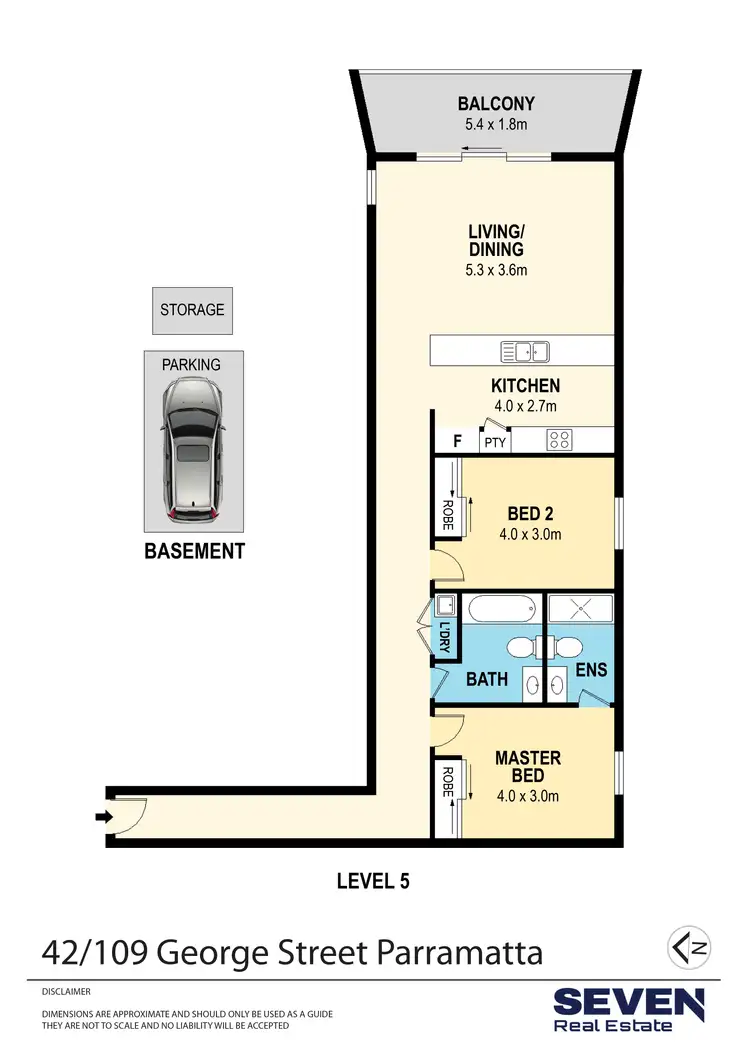 Floorplan of Homely apartment listing, 42/109-113 George Street, Parramatta NSW 2150