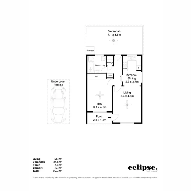 Floorplan of Homely unit listing, 4/4 Vasey Street, Greenacres SA 5086