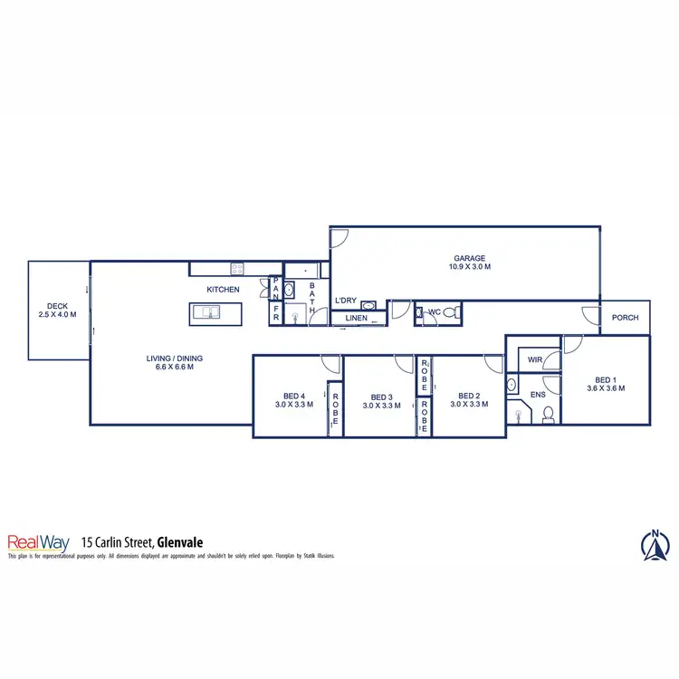 Floorplan of Homely house listing, 15 Carlin Street, Glenvale QLD 4350
