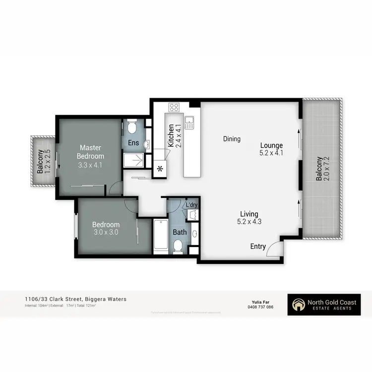 Floorplan of Homely apartment listing, 609/33 Clark Street, Biggera Waters QLD 4216