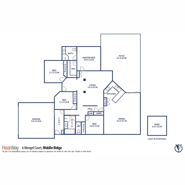 Floorplan of Homely house listing, 6 Mengel Court, Middle Ridge QLD 4350