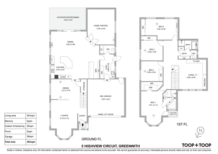 Floorplan of Homely house listing, 5 Highview Circuit, Greenwith SA 5125