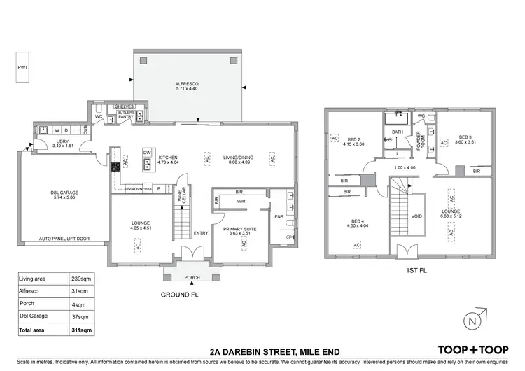 Floorplan of Homely house listing, 2A Darebin Street, Mile End SA 5031
