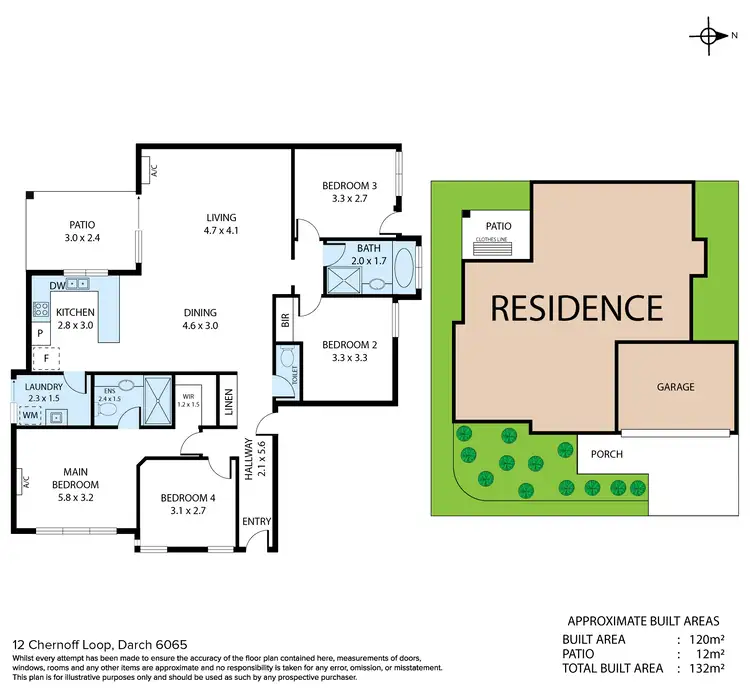 Floorplan of Homely house listing, 12 Chernoff Loop, Darch WA 6065