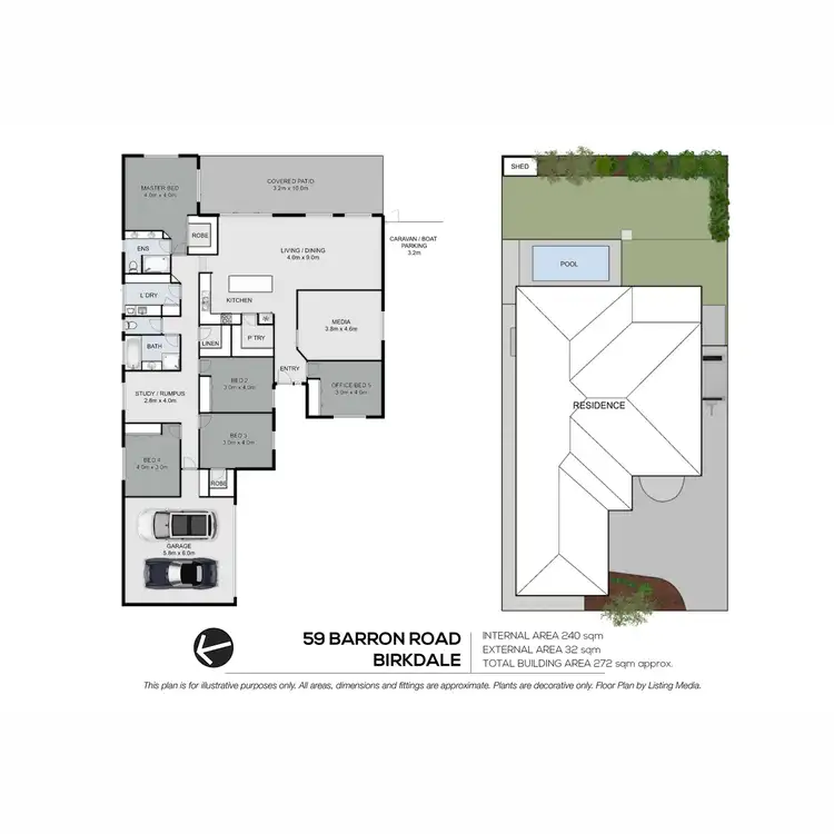 Floorplan of Homely house listing, 59 Barron Road, Birkdale QLD 4159