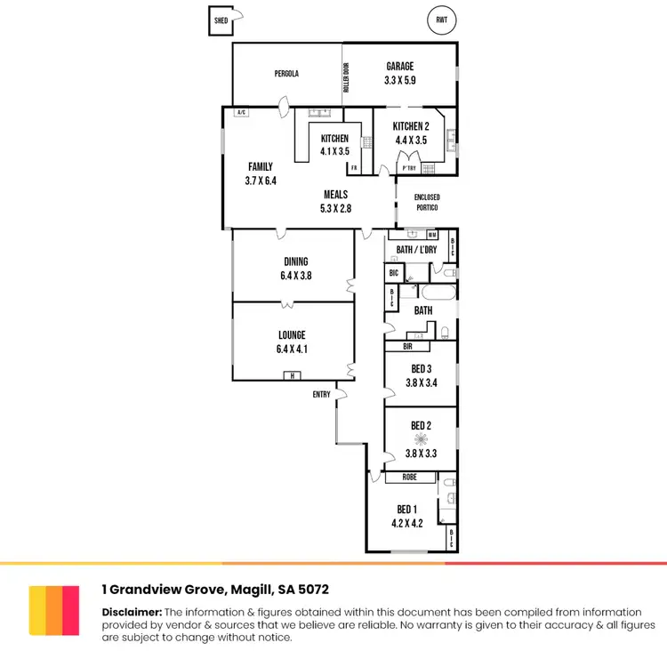 Floorplan of Homely house listing, 1 Grandview Grove, Magill SA 5072
