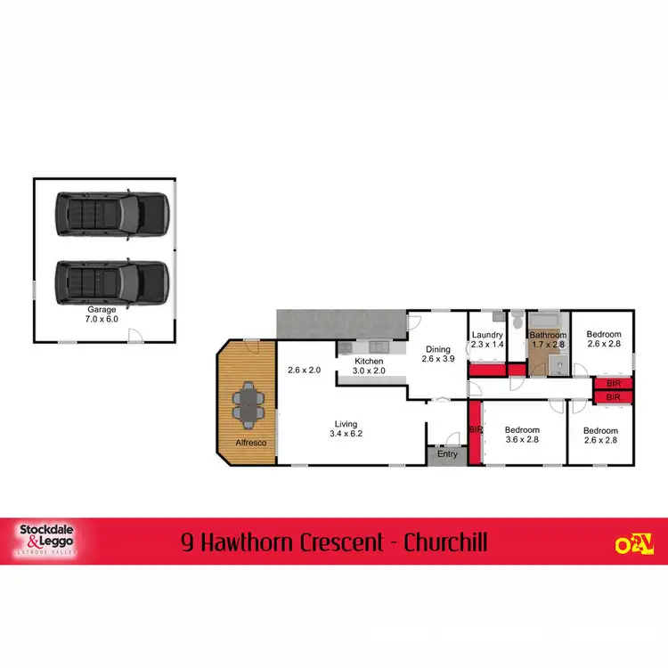 Floorplan of Homely house listing, 9 Hawthorn Crescent, Churchill VIC 3842