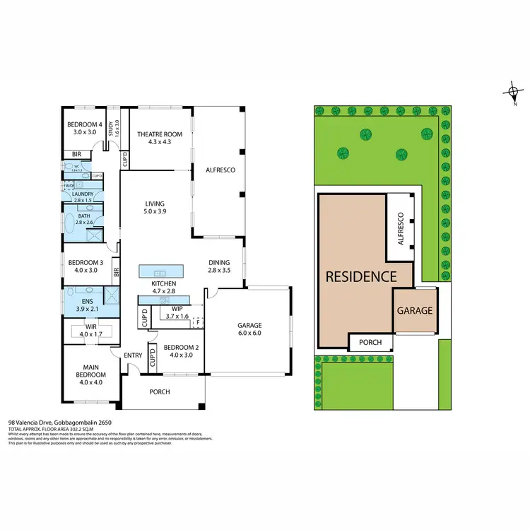 Floorplan of Homely house listing, 98 Valencia Drive, Gobbagombalin NSW 2650