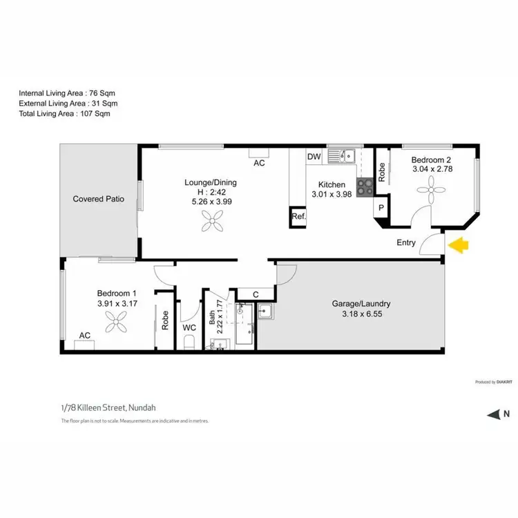 Floorplan of Homely villa listing, 1/78 Killeen Street, Nundah QLD 4012
