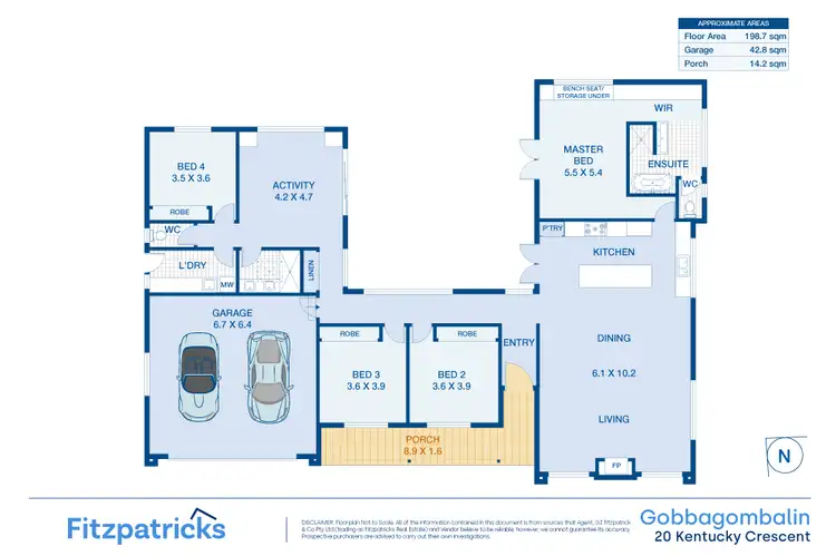Floorplan of Homely house listing, 20 Kentucky Crescent, Gobbagombalin NSW 2650