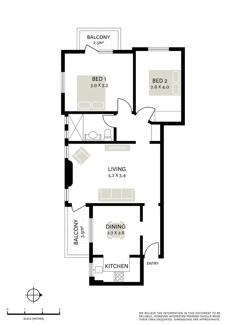 Floorplan of Homely apartment listing, 7/97 O'Sullivan Road, Bellevue Hill NSW 2023