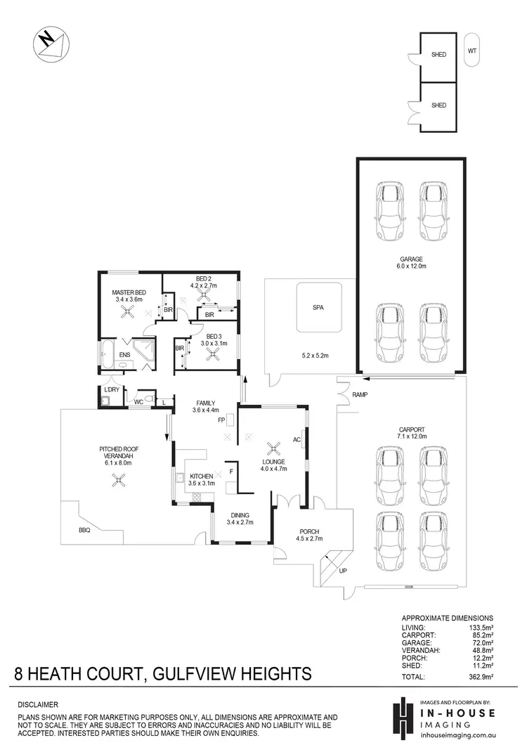 Floorplan of Homely house listing, 8 Heath Court, Gulfview Heights SA 5096