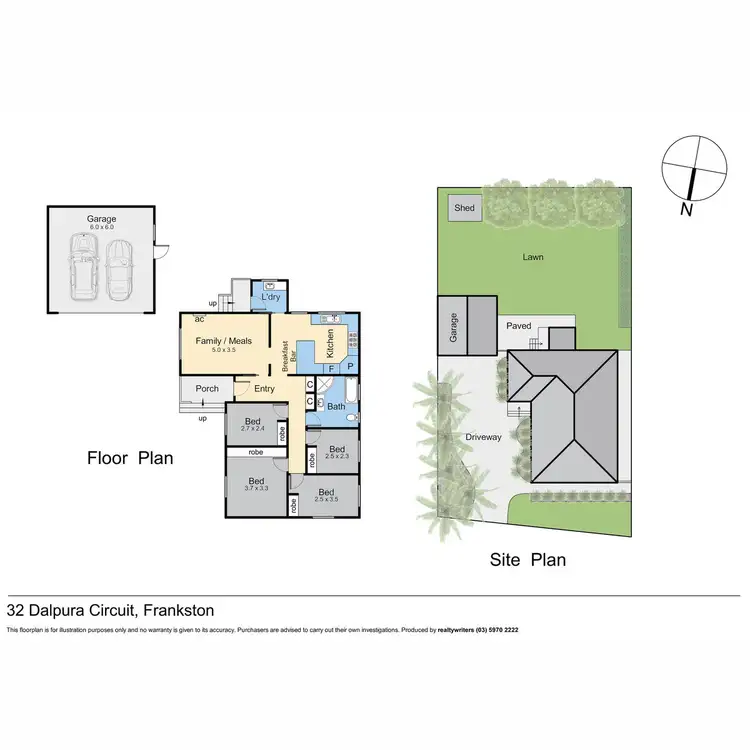 Floorplan of Homely house listing, 32 Dalpura Circuit, Frankston VIC 3199